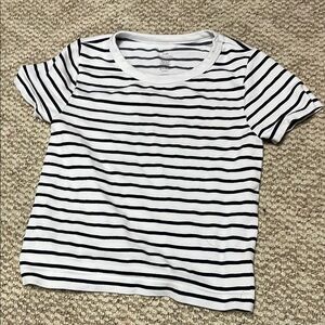 Classic Striped Black and White Girl's Top